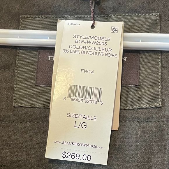 Black Brown 1826 Mens\womens Trench Coat Jacket with Hood - NWT! Olive Green - Picture 7 of 10